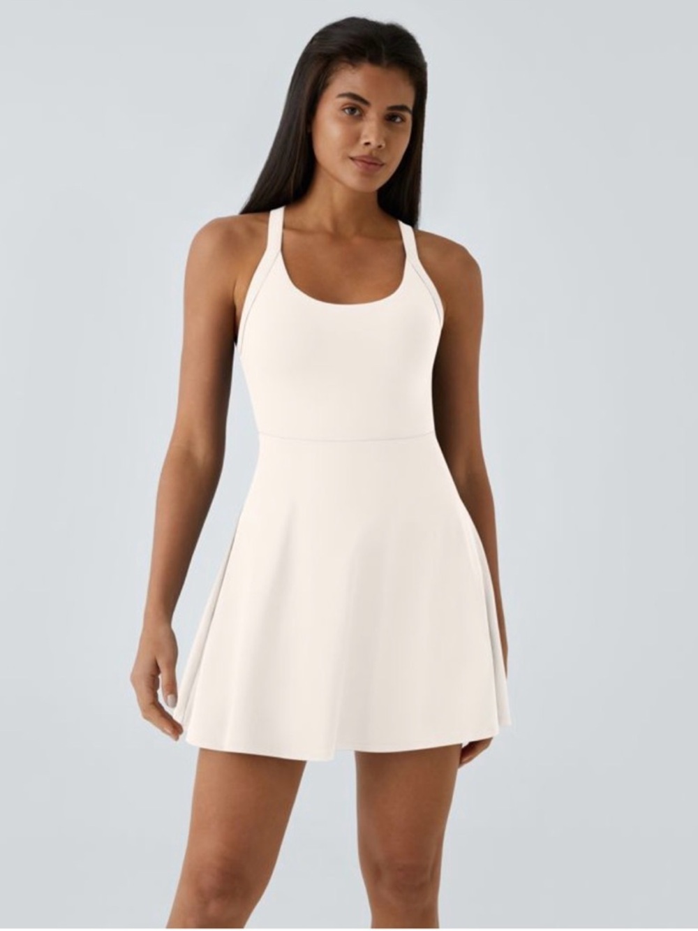 Airy Backless Twisted Flare Low Support Dance Active